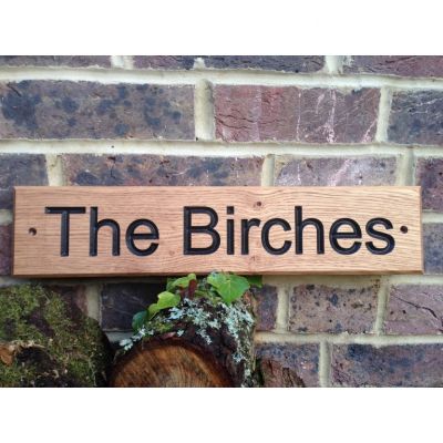 Wooden House Sign - Single Line