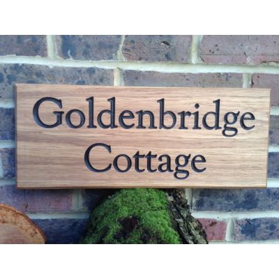 Wooden House Sign - Two Line