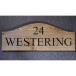 Shaped Wooden House Sign - Two Line